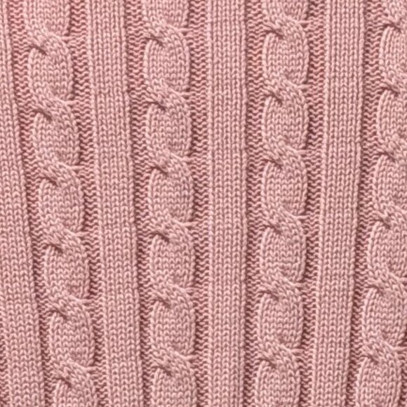 L.L. Bean Cable Knit Full Zip Cardigan Sweater in Pink - Picture 6 of 8